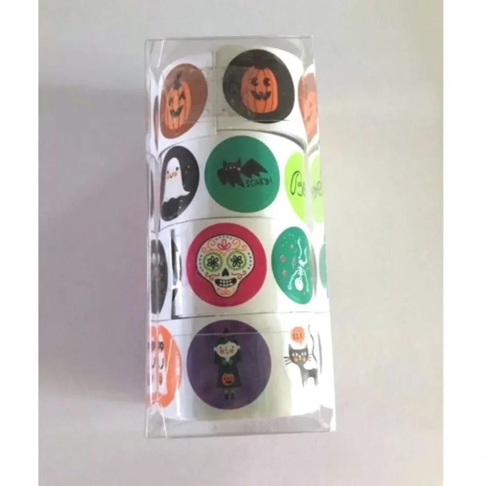 Halloween Skull Stationery Set Spiral Notepad Stickers Pencils Rainbow Glitter
